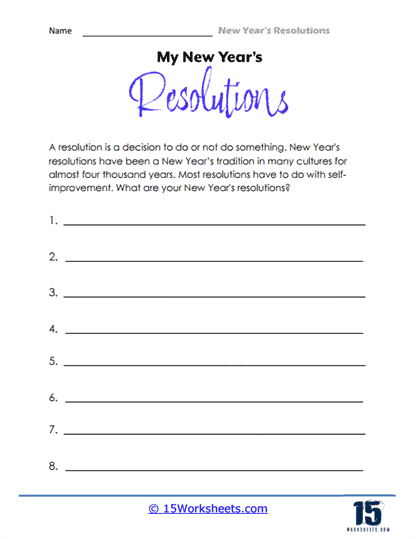 New Year's Resolutions #1