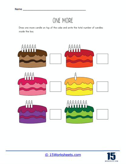 Birthday Cake Candles Worksheet
