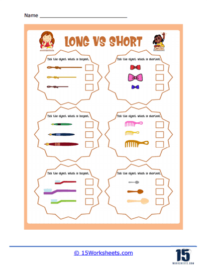 Long vs. Short Worksheets