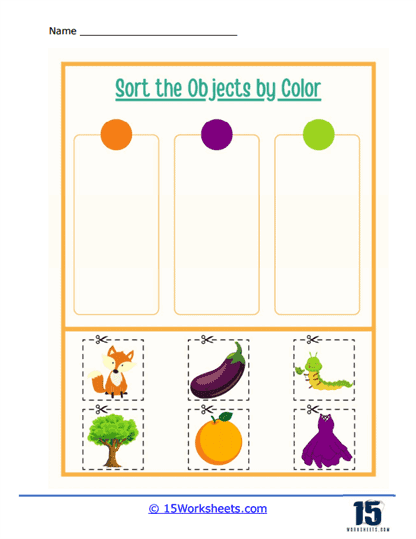 Orange, Purple, and Green Worksheet