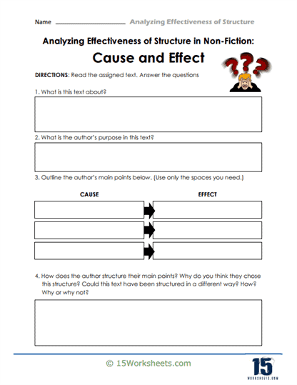 Analyzing Effectiveness of Structure Worksheets