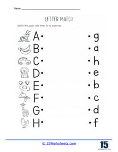 Match Letters Worksheets - 15 Worksheets.com