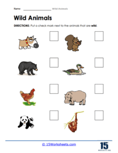 Wild Animals Worksheets - 15 Worksheets.com