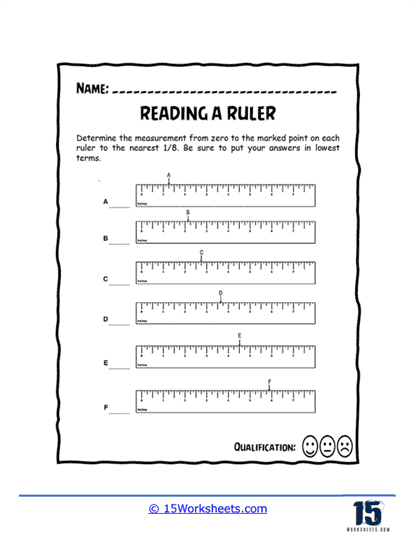 Reading a deals ruler in inches