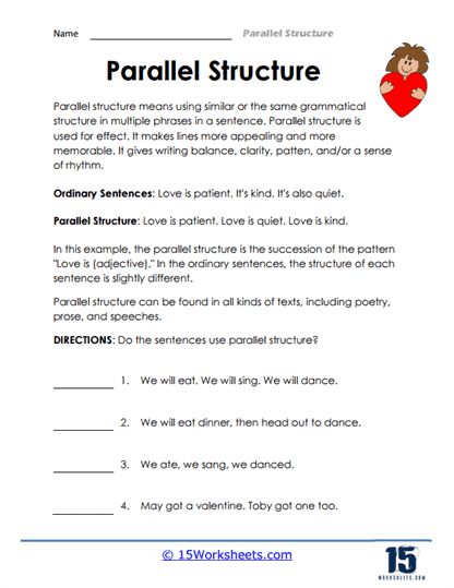 Parallel Structure Worksheets