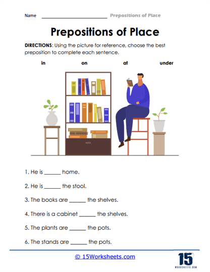 prepositions of movement worksheets