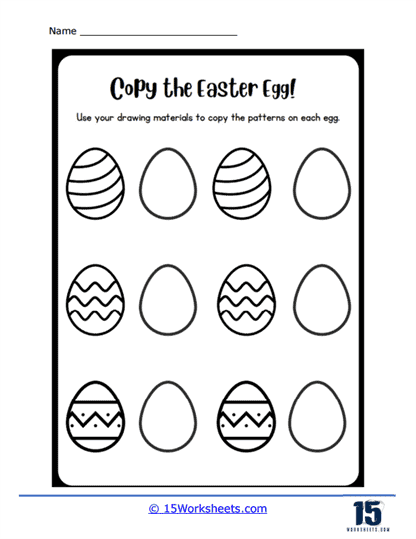 Copying Easter Eggs Worksheet