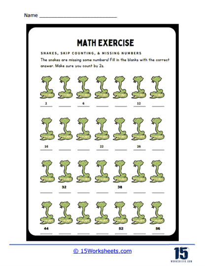 Snake Exercise Worksheet