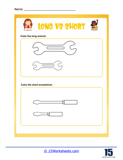 Wrench and Screwdriver Worksheet