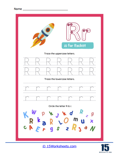 R is For Rocket Worksheet