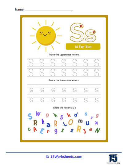 Trace and Circle Worksheet