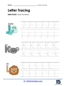 Letter Tracing Worksheets - 15 Worksheets.com