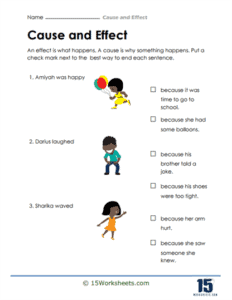 Cause And Effect Worksheets - 15 Worksheets.com