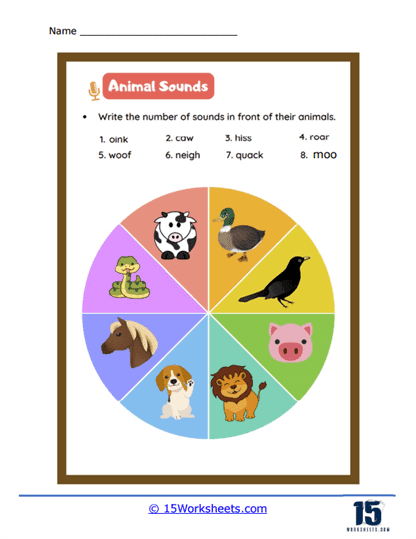 Animal Sounds Worksheets