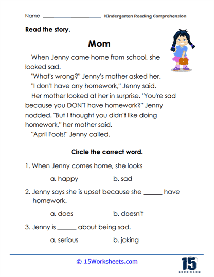 Mom Worksheet