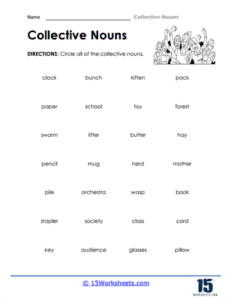 Collective Nouns Worksheets - 15 Worksheets.com