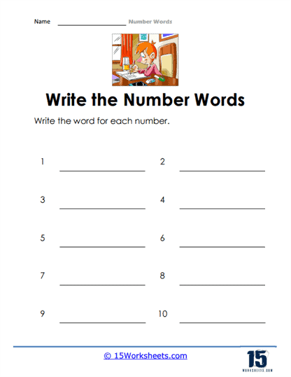 Write the Number Worksheet