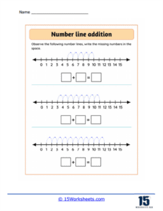 Number Line Addition Worksheets - 15 Worksheets.com