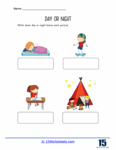 Day or Night Worksheets - 15 Worksheets.com