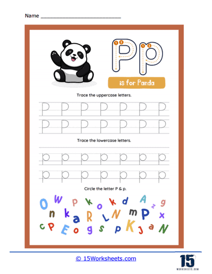 P is For Panda Worksheet