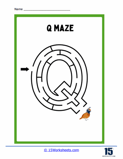 Q Maze Worksheet
