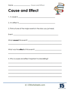 Cause and Effect Worksheets - 15 Worksheets.com