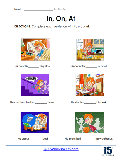 Daily Prepositions