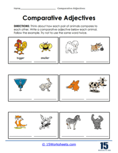 Comparative Adjectives Worksheets - 15 Worksheets.com