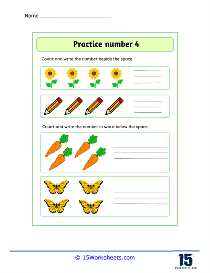 Count and Write Worksheet