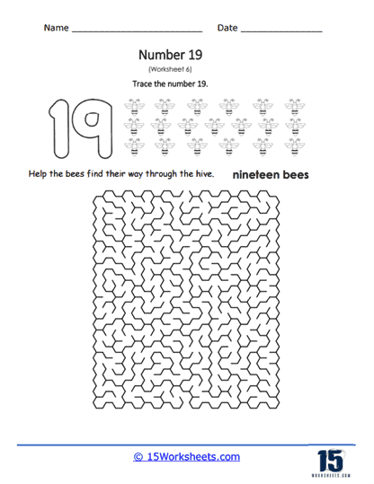 Bees to the Hive Worksheet