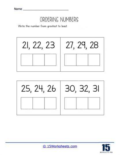 20s and 30s Worksheet