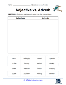 Adjectives vs. Adverbs Worksheets - 15 Worksheets.com