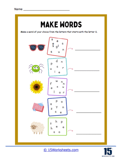 Making S Words Worksheet