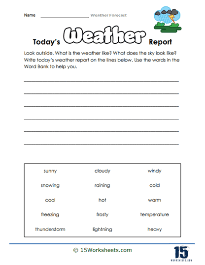 Today's Report Worksheet