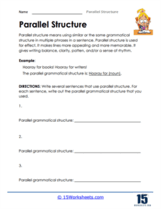 Parallel Structure Worksheets - 15 Worksheets.com