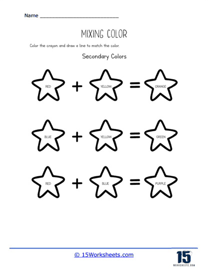 Secondary Colors Worksheet