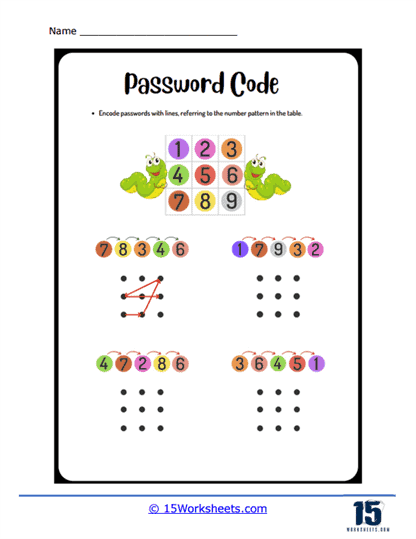 Password Code Worksheet