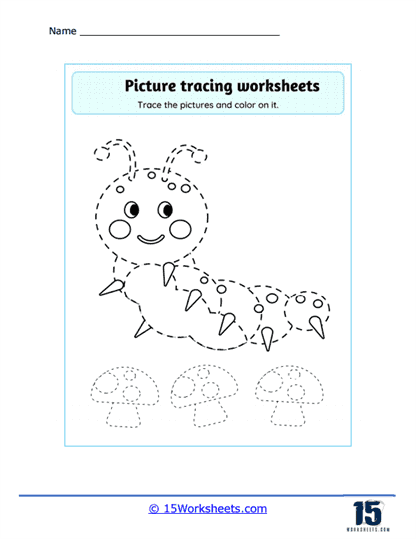 Mushroom Caterpillar Worksheet