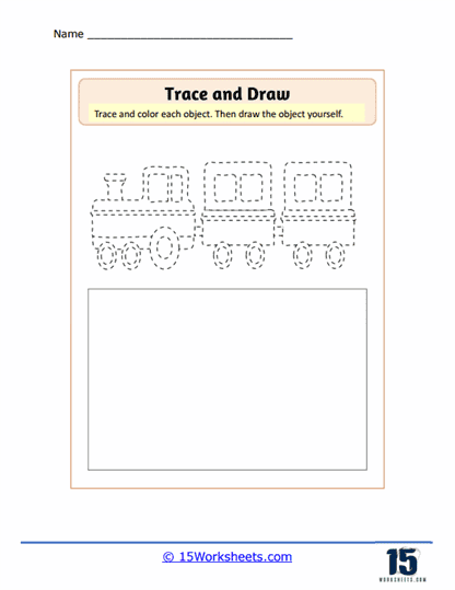 Trains Drawing Worksheet