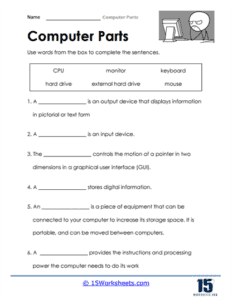 Computer Parts Worksheets - 15 Worksheets.com