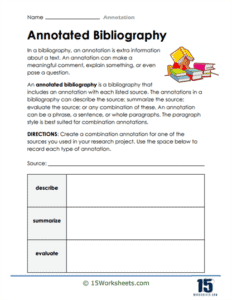 Annotation Worksheets 15 Worksheets Annotation Worksheets 15 Worksheets