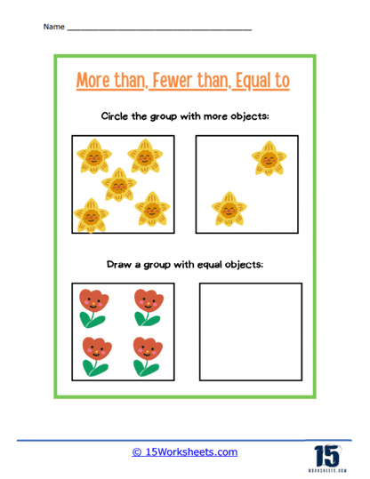 Stars and Flowers Worksheet