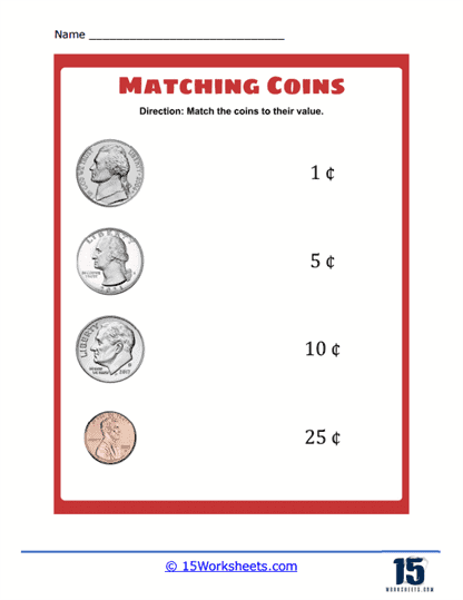 Coins and Amounts Worksheet