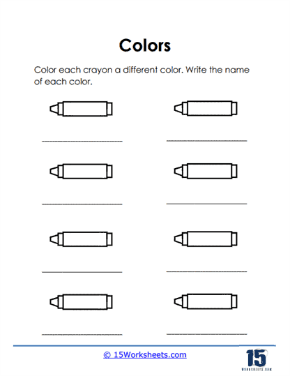 Name Those Crayons Worksheet