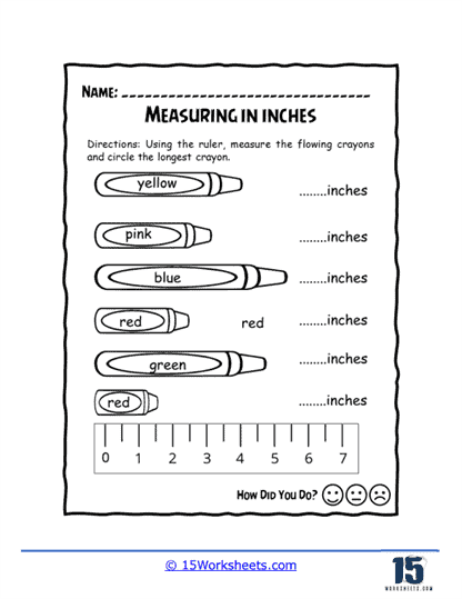 Inches Worksheet