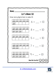 Missing Number Single Digit Addition Worksheets - 15 Worksheets.com