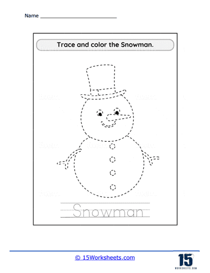 Snowman Shapes Worksheet