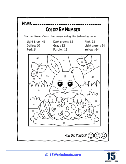 Bunny Color Matching Worksheet