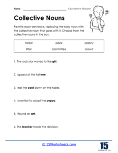 Collective Nouns Worksheets - 15 Worksheets.com