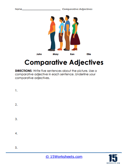 Comparative Adjective Showcase